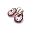 Earrings By Mariana Woman Sassy Fuchsia and Lt Rose Swarovski Crystals