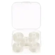 Prewound Sewing Bobbin Thread Set of 5pcs with Storage Plastic Case, Cream