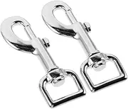 CVUTOVO 2pcs Dog Leash Buckle Snap Hooks with Rotation for Easy Clamping Durable Pet Connectors for Ropes Leashes and Straps