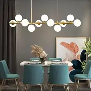 LED Pendant Light 43.5 11-Lights Globe Design Geometric Shapes Flush Mount Lights Metal Sputnik Linear Geometrical Painted Finishes Contemporary Chandeliers 11