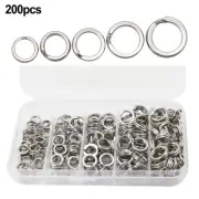 Seawater Resistant Stainless Steel Split Ring for Blank Lures 200x Pack