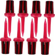 MOBUTOFU 8pcs Golf Ball Nail Seat Unplugged Hair Styling Tools Red Golf Tees Unbreakable Golf Tees Brush Tees Golf Mat Tees Driving Range Tee Indoor Golf Tees Golf Tee Holder Golf