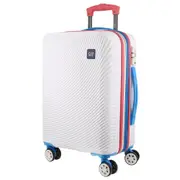 GAP Stripe Hard-Shell Cabin Suitcase TSA Lock Luggage 56x35cm White