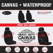 For LDV G10 Van 2015 - 2023 TRADIES Black Canvas Front Seat Covers