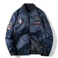 在飛比找蝦皮購物優惠-男飛行夾克外套 春秋季新款 空軍飛行夾克 男士雙面穿 歐美風