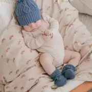 Baby Boy Newborn Shoes Knitted Bluestone Knit Booties