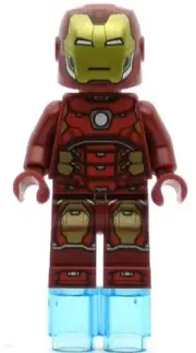 LEGO Super Heroes Minifigure Iron Man with Silver Hexagon on Chest (Genuine)