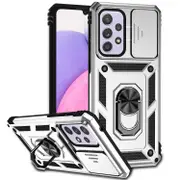 For Samsung Galaxy A33 5G Case, Strong Shielding Cover, Camera Protection, Holder, Silver