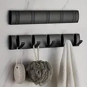 Folding Wall Hanger Hook, Multi-Purpose Hooks Bathroom Coat Towel Holder, Door Back Key Cloth Hook, Wall Mounted Bathroom Organizer Holder, Heavy Duty Coat Wal