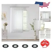 Elegant White Pinch Pleated Semi-Sheer Curtains 60''W x 72''L - Light Filtering