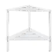 Shower Foot Rest, Acrylic Shower Stool, Double Tier Shower Rack, Salon & Spa Stools, Waterproof Acrylic Double-Tier Shower Caddies, Storage Shelf Heavy Duty Bathing Chairs for Bathroom
