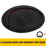 16Ft Rubber D-Shape Door Car Seal Strip Edge Hollow Guard Weatherstrip Universal