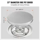 Portable 0.68m Stainless Steel Fire Pit Cover with Spark Screen for Outdoor Use