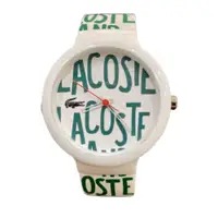 在飛比找蝦皮商城優惠-LACOSTE鱷魚品牌LOGO圖騰休閒腕錶 白x綠-L202