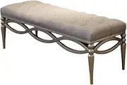 Bed End Bench Modern Entryway Bench End of Bed Bench Upholstered Velvet Bedroom Benches for Foot of Bed Tufted Bench Footrest Stool Bedroom Bench