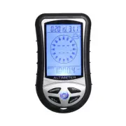 8in1 Hiking Camping Handheld LED Digital Compass Altimeter Barometer Thermometer