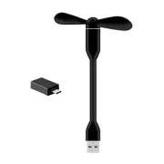 High Quality Flexible Mini USB Detachable Fan + Type C USB 3.0 Adaptor USA New