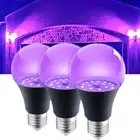 2PC E27 UV Purple Light Bulb 10W LED Flood Light Bulb Fluorescent Poster for Bar