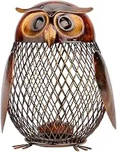 Kavolet Piggy Bank for Adults, Owl Shaped Metal Coin Box, Coin Money Bank, Handwork Handicrafts Ornament