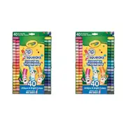 2x 40pc Crayola Pip-Squeaks Washable Mini Markers Coloring Kids/Toddler 3y+