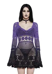 [Widow] Bottled Appetites Crochet Dress - Purple
