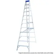 Indalex Single Sided Aluminium 10 Step Ladder 3m