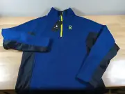 Spyder Outbound Fleece Lined 1/4 Zip Pullover Jacket Large Blue Black NWT