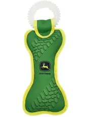 [John Deere] Licensed Pet Accessories Dog Dental Ring Squeaker Tug Chew Toy