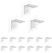 15Pack Adhesive Shelf Bracket, Punch Free Transparent Shelf Support Pegs for Shelves Kitchen Cabinet Closet Clapboard Layer，Clear Self Adhesive Bracket