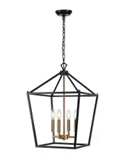 JONATHAN Y Designs Pagoda 16 4 Bulb Lantern Metal Led Pendant
