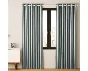 Artiss 2X Blockout Curtains Eyelet 240x230cm Grey Shine