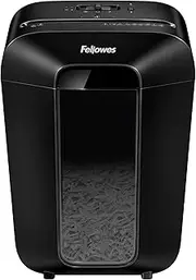 [Fellowes] Paper Shredder for Home Office Use - 11 Sheet Cross Cut Shredder for Home and Office Use - Deskside Shredder with 18 Litre Bin and Safety Lock - Powershred LX70 - High Security P4 - Black