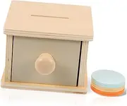 MUSISALY Educational Boys and Girls Coin Box Toy Wooden Baby Pincer Grip Toys for Motor Skills Development