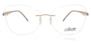 Silhouette Blend 5555 3530 Men's Glasses Gold Size 55 - Private Health Rebate - Blue Light Block Available