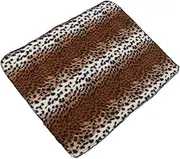 Soft Pet Blanket - Warm Plush Washable Blanket for Small Pets, Cats, and Dogs - Lightweight Travel Blanket (Leopard Print S)