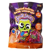 Park Avenue Sour Skulls Tongue Painter Sour Lollipops 250g
