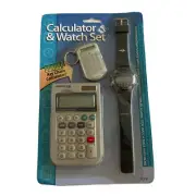 Calculator & Watch Set & Key Chain Calculator Factory Sealed