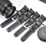 25mm Resin Watch Band Strap for Pro Trek PRG130 PRW1500 Waterproof Black