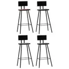 4 Pcs Bar Stool Antique Chairs Home Pub Kitchen Barstools Set Sturdy Steel Frame