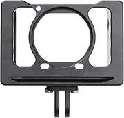 Al Num Alloy Camera Vlog Cage Protective Camera Cage with 1/4 3/8 Inch Screw Holes Compatible with Rx0 Ii Digital Camera Microphone Tripod Fill Light Black