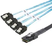 JacobsParts Mini SAS to 4-SATA SFF-8087 Multi-Lane Forward Breakout Internal ...