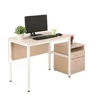 在飛比找momo購物網優惠-【DFhouse】頂楓90公分電腦辦公桌+活動櫃 -白楓木色