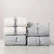 Canningvale Bed Linen Organising Band 4 Piece Pack - White, Double, Linen