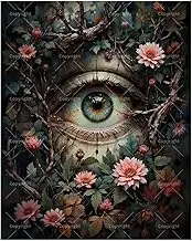 Surreal Paint by Numbers Kit for Adults - DIY Human Eye Hidden in Flowering Vines Painting on Canvas 16x20 Inches, Acrylic Paint Set, Suitable for Beginners, Art for Home Decoration or Gifts