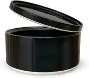 J-kitchens Isayama Kiln, 2 Pieces, Microwave Safe, Pearl, Black, φ7.1 x 3.7 inches (18 x 9.5 cm), Ceramic Canister, Large, Dishwasher Safe, Scandinavian Style, Hasamiyaki, Made in Japan
