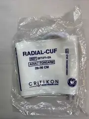 GE Critikon Blood Pressure Cuff Radial-Cuf SFT-F1-2A 26-36cm Adult Forearm New