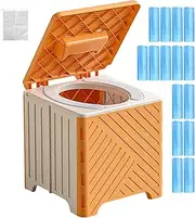 Portable Toilet - Foldable Non Slip Potty Chair, Compact PVC Cushion Seat | Adult Bathroom Trainer, Camping Restroom Aid for Elderly Patients Hospitals Travel Outdoor Events Road Trips Portable Cabin
