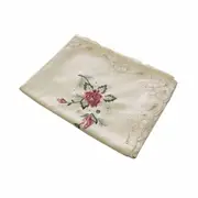 Angela Flowers Cream Embroidered Rectangular Tablecloth 180 x 275 cm
