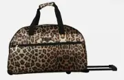 Betsey Johnson Leopard Print Roller Travel Bag/Luggage / New With Tags