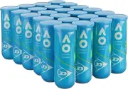 Dunlop Sports Australian Open Extra Duty Tennis Balls Case of 24 cans 72 Ball